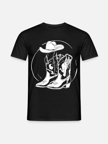 Western Line Dance - Männer T-Shirt - Schwarz