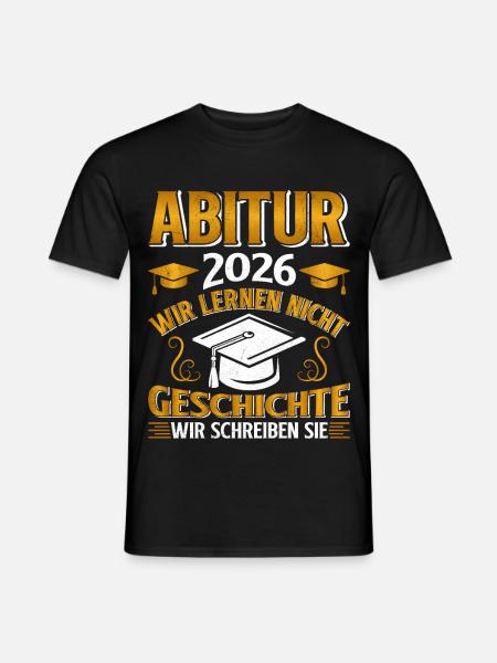 Wir lernen nicht Geschichte - Männer T-Shirt - Schwarz