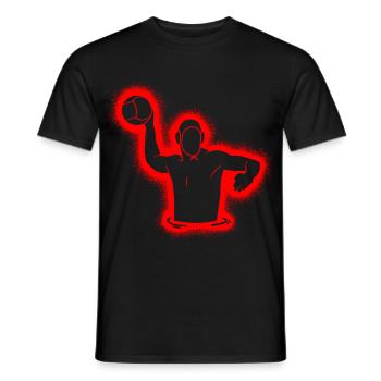 Wasserball Farbklecks Kinder Herren Wasserballer - Männer T-Shirt - Schwarz - Vorne - AI Model Male 178 light (178cm)