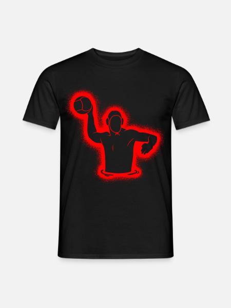 Wasserball Farbklecks Kinder Herren Wasserballer - Männer T-Shirt - Schwarz