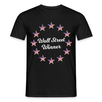 America Wall Street - Männer T-Shirt - Schwarz - Vorne - AI Model Male 178 light (178cm)