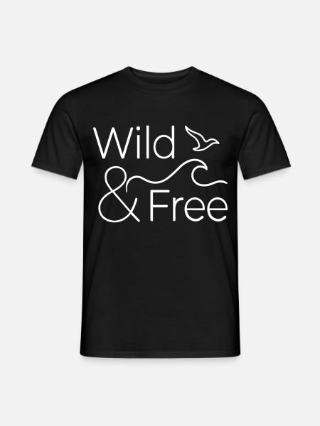 Wild and Free - Männer T-Shirt - Schwarz