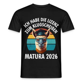Lizenz zum Klugscheißen Matura - Männer T-Shirt - Schwarz - Vorne - AI Model Male 178 light (178cm)
