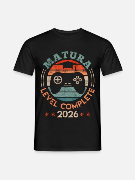Matura Level Complete Gamer - Männer T-Shirt - Schwarz
