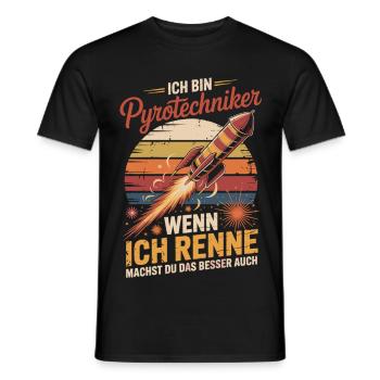 Pyrotechniker - Raketen, Feuerwerk, Adrenalin - Männer T-Shirt - Schwarz - Vorne - AI Model Male 178 light (178cm)