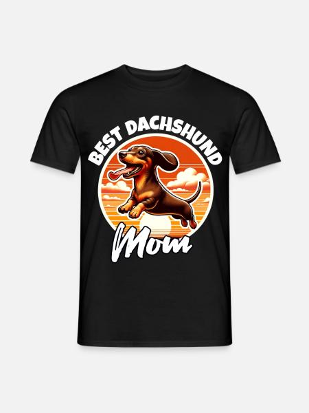 Dackel Mama - Männer T-Shirt - Schwarz