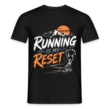 Running Is My Reset - Männer T-Shirt - Schwarz - Vorne - AI Model Male 178 light (178cm)