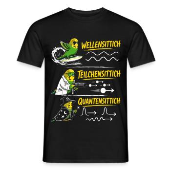 Wellensittich Quantensittich Fan - Männer T-Shirt - Schwarz - Vorne - AI Model Male 178 light (178cm)