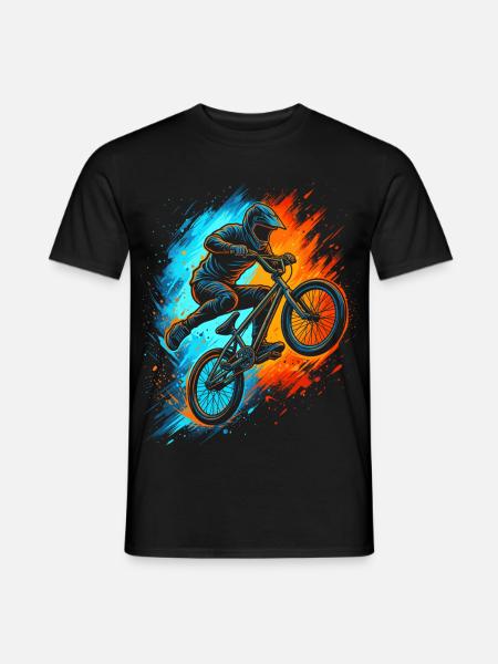BMX Fahrrad Bike Jungen Herren BMX Kinder - Männer T-Shirt - Schwarz