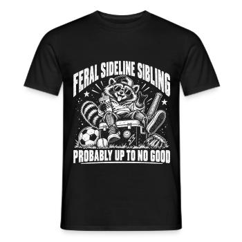 Feral Sideline Sibling  - Männer T-Shirt - Schwarz - Vorne - AI Model Male 178 light (178cm)