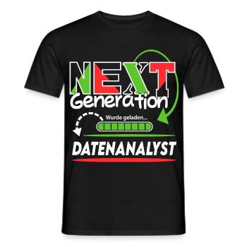 Datenanalyst Next Generation Beruf Arbeit Mann Job - Männer T-Shirt - Schwarz - Vorne - AI Model Male 178 light (178cm)