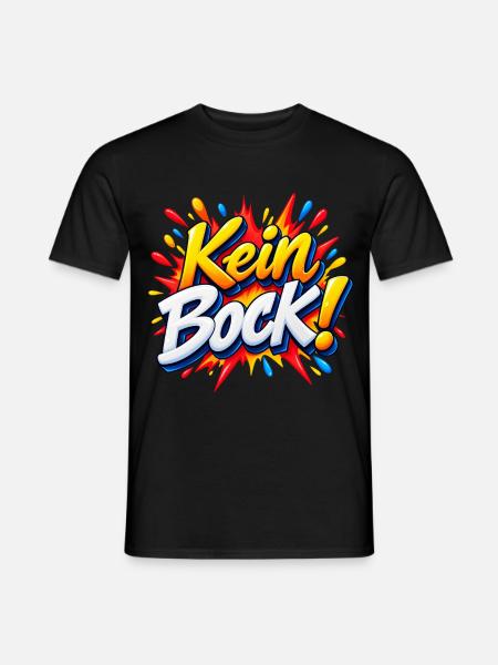 Kein Bock Comic Explosion - Männer T-Shirt - Schwarz