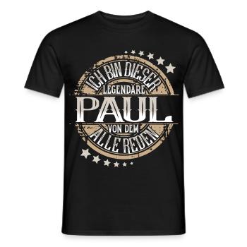 Paul - Männer T-Shirt - Schwarz - Vorne - AI Model Male 178 light (178cm)