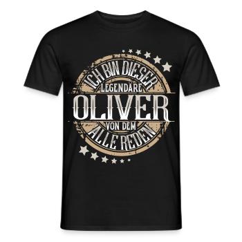 Oliver - Männer T-Shirt - Schwarz - Vorne - AI Model Male 178 light (178cm)