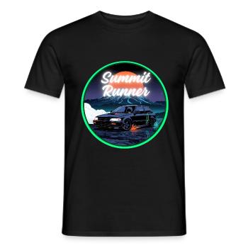 Summit Runner Cyber-Ästhetik - Männer T-Shirt - Schwarz - Vorne - AI Model Male 178 light (178cm)