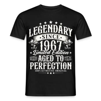 1967 Jahrgang Geburtstag Vintage Retro Geschenk - Männer T-Shirt - Schwarz - Vorne - AI Model Male 178 light (178cm)