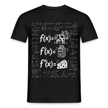 Cowculus-abgeleitete Kalkül - Männer T-Shirt - Schwarz - Vorne - AI Model Male 178 light (178cm)