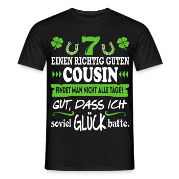 Bester Cousin Familie Glück Sprüche Family Lustig - Männer T-Shirt - Schwarz - Vorne - AI Model Male 178 light (178cm)