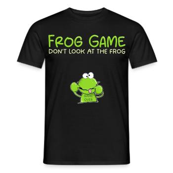 Frog Game Lustiger Frosch | Frosch Geschenk - Männer T-Shirt - Schwarz - Vorne - AI Model Male 178 light (178cm)