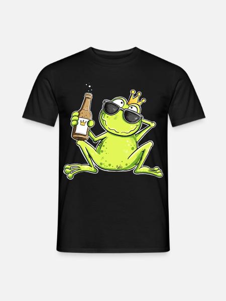 Lustiger Frosch Junggeselle | Single Geschenk - Männer T-Shirt - Schwarz