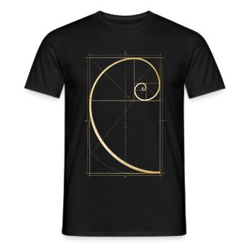 Fibonacci Spirale - Männer T-Shirt - Schwarz - Vorne - AI Model Male 178 light (178cm)