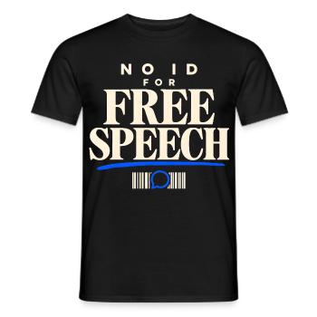 Kein Ausweis für freie Meinungsäußerung Digital Privacy Protest - Männer T-Shirt - Schwarz - Vorne - AI Model Male 178 light (178cm)