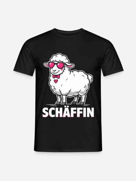 Schäffin Beste Chefin Teamleiterin Schaf - Männer T-Shirt - Schwarz