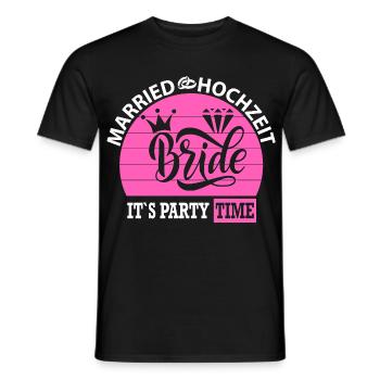 Married Hochzeit Bride Party Tour Junggesselin - Männer T-Shirt - Schwarz - Vorne - AI Model Male 178 light (178cm)