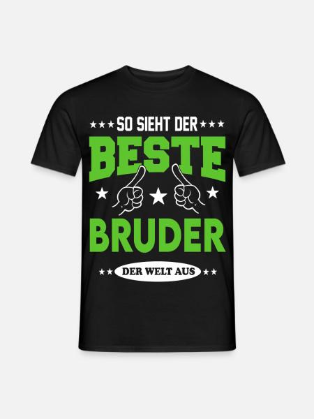 Bester Bruder der Welt Familie Family T-Shirt - Männer T-Shirt - Schwarz
