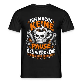 Keine Pause Werkzeug erholt sich - Männer T-Shirt - Schwarz - Vorne - AI Model Male 178 light (178cm)