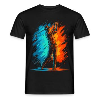 Golfer Golfspieler Golfen Kinder Herren Golf - Männer T-Shirt - Schwarz - Vorne - AI Model Male 178 light (178cm)