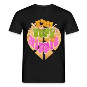 Sonnenherz - I'm very hippie - Männer T-Shirt - Schwarz - Vorne - AI Model Male 178 light (178cm)