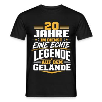 Dienstjubiläum 20 Jahre Arbeit - Männer T-Shirt - Schwarz - Vorne - AI Model Male 178 light (178cm)