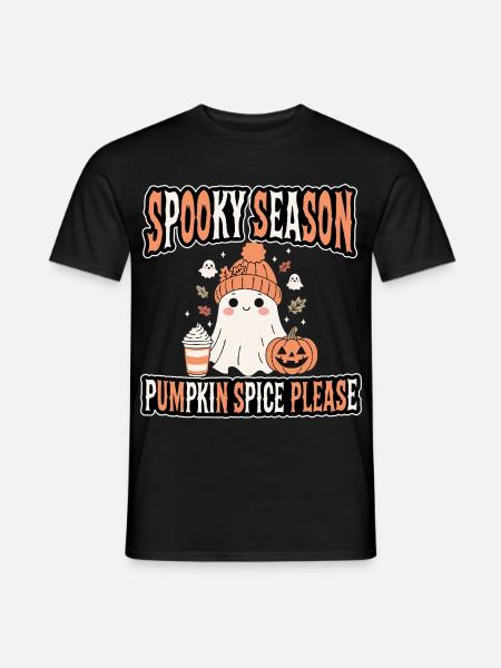 Spooky Season – Pumpkin Spice - Männer T-Shirt - Schwarz
