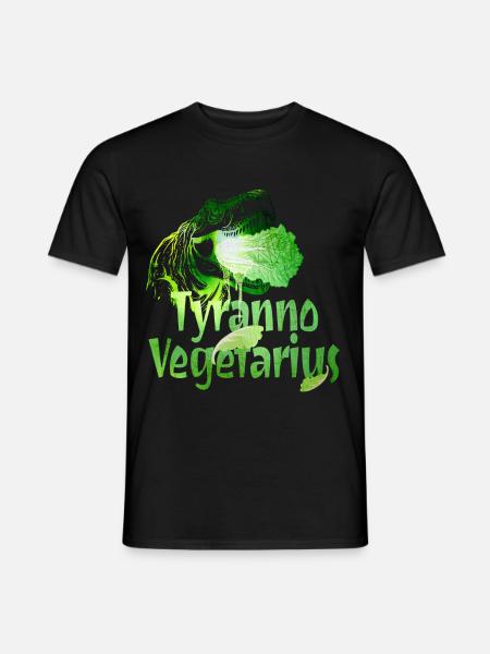 Tyranno Vegetarius Grün-T-Rex - Männer T-Shirt - Schwarz