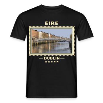 Irland Dublin Vintage Reisemarke - Männer T-Shirt - Schwarz - Vorne - AI Model Male 178 light (178cm)