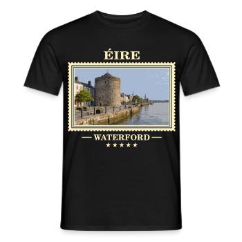Irland Waterford Vintage Reisemarke - Männer T-Shirt - Schwarz - Vorne - AI Model Male 178 light (178cm)