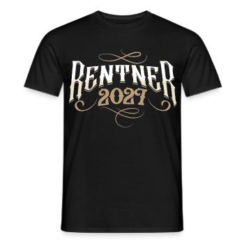 Rentner 2027 - Männer T-Shirt - Schwarz - Vorne - AI Model Male 178 light (178cm)