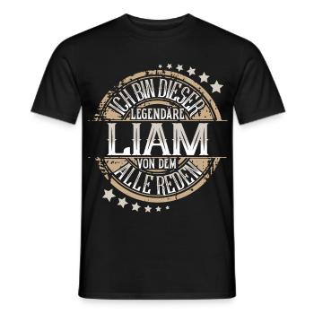 Liam - Männer T-Shirt - Schwarz - Vorne - AI Model Male 178 light (178cm)