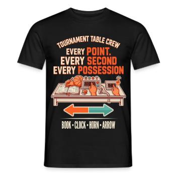 Jeder Punkt Jede Sekunde – Spielstatistik - Männer T-Shirt - Schwarz - Vorne - AI Model Male 178 light (178cm)