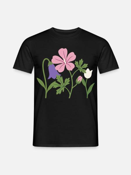 Blumen · Gartenfreunde · Tulpe - Männer T-Shirt - Schwarz
