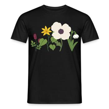 Blumen · Natur · Mohn - Männer T-Shirt - Schwarz - Vorne - AI Model Male 178 light (178cm)