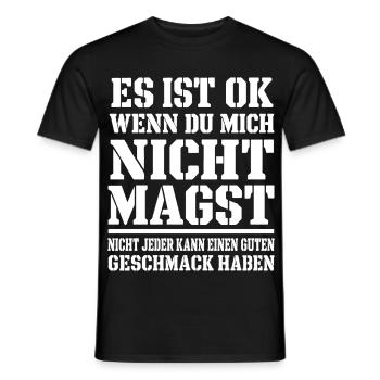 Lustiger Spruch Es ist ok wenn du mich nicht magst - Männer T-Shirt - Schwarz - Vorne - AI Model Male 178 light (178cm)