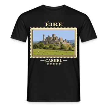 Irland Cashel Vintage Reisemarke - Männer T-Shirt - Schwarz - Vorne - AI Model Male 178 light (178cm)