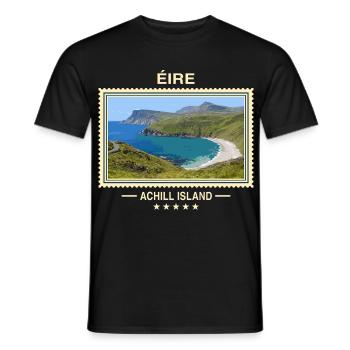 Irland Achill Island Vintage Reisemarke - Männer T-Shirt - Schwarz - Vorne - AI Model Male 178 light (178cm)