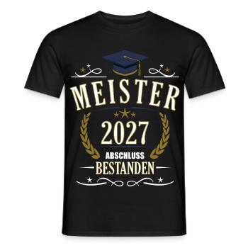 Meister 2027 - Männer T-Shirt - Schwarz - Vorne - AI Model Male 178 light (178cm)