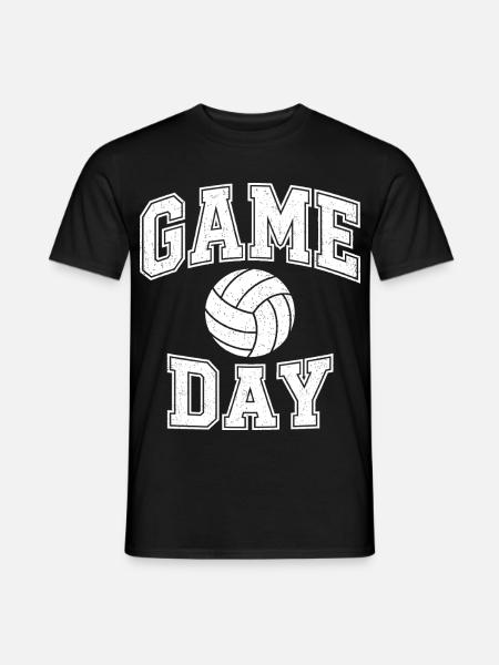 Game Day Volleyball - Männer T-Shirt - Schwarz
