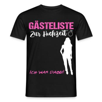 Gästeliste Gästebuch zur Hochzeit Frau Married - Männer T-Shirt - Schwarz - Vorne - AI Model Male 178 light (178cm)
