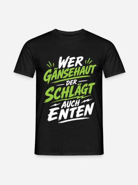 Gänsehaut schlägt Enten Karneval - Männer T-Shirt - Schwarz