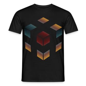 CUBE CROSSING - Männer T-Shirt - Schwarz - Vorne - AI Model Male 178 light (178cm)
